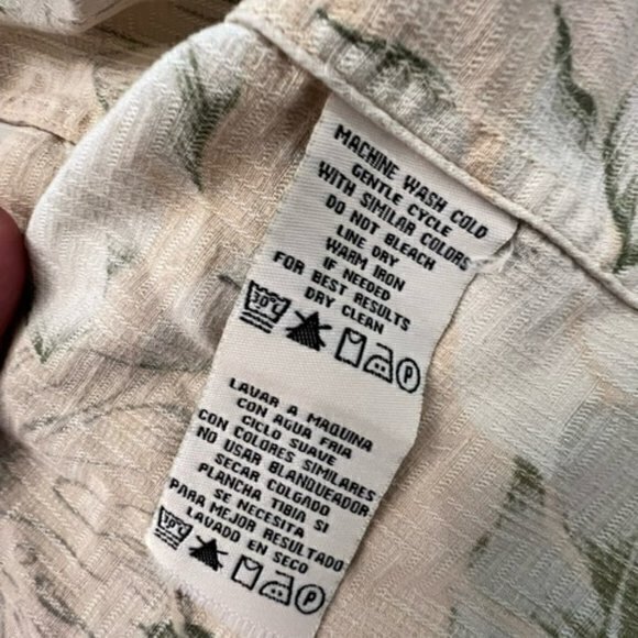 Banana Cabana Shirt Men's Large‎ Silk Yellow Tropical Hawaiian Short Sleeve BOHO - Picture 11 of 12